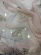 Silver Embroidery  Fabric