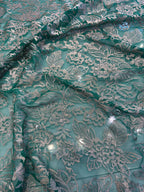 Green embroidery shirt and dupatta