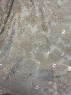 Light grey gold embroidery