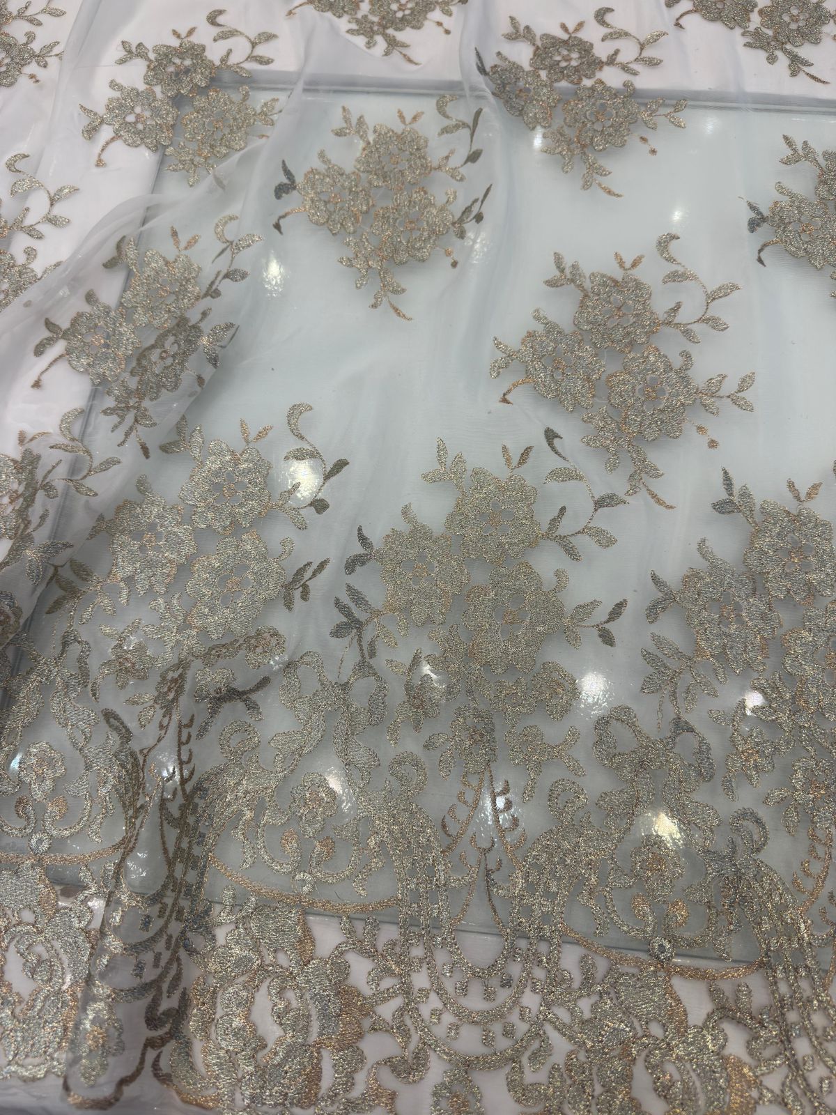 Light grey embroidery