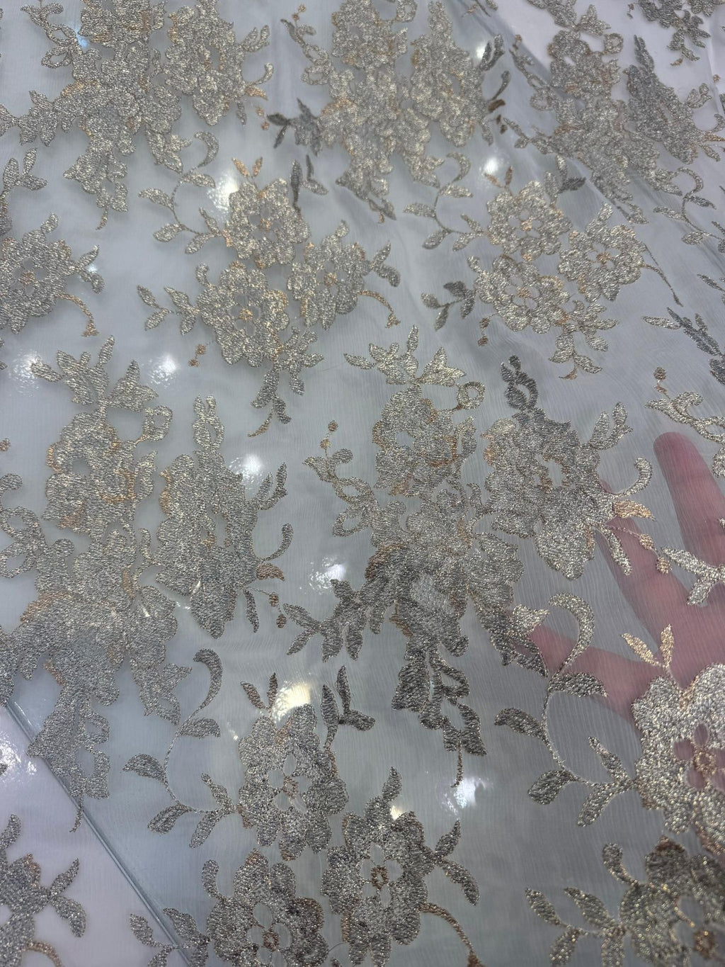 Light grey embroidery