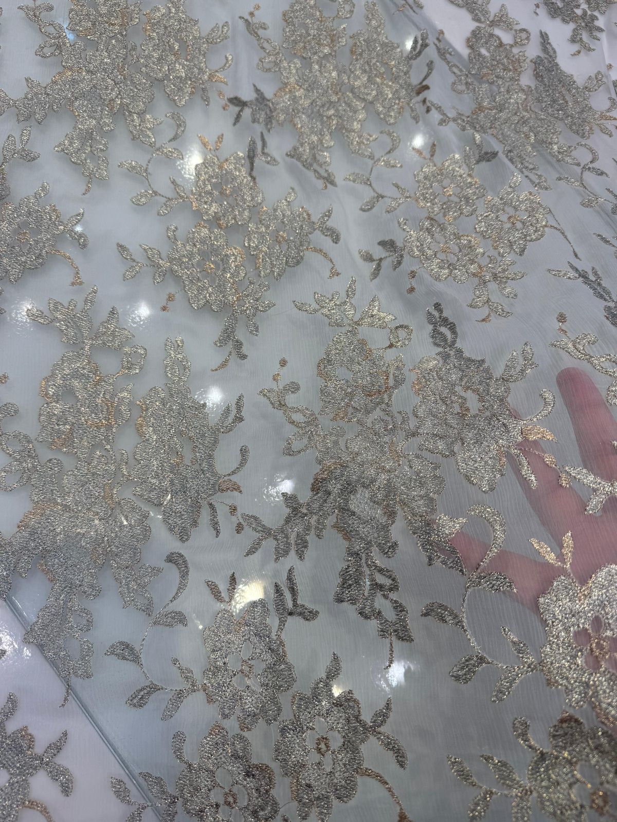 Light grey embroidery