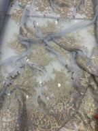 Light grey embroidery