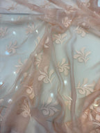Light colour rose gold embroidery