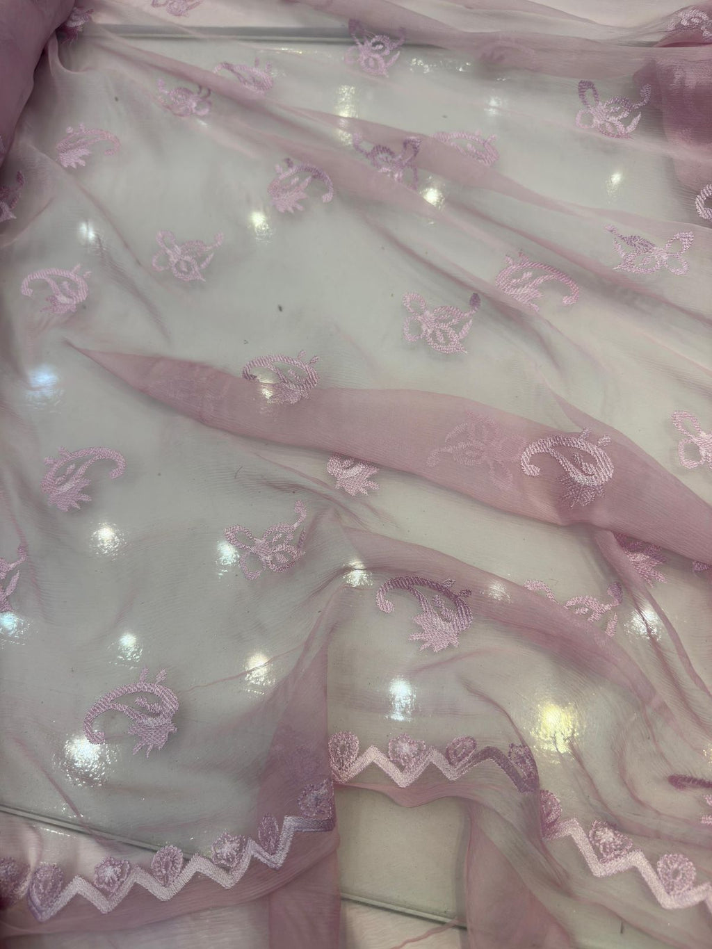 Pink embroidery shirt and duapatta