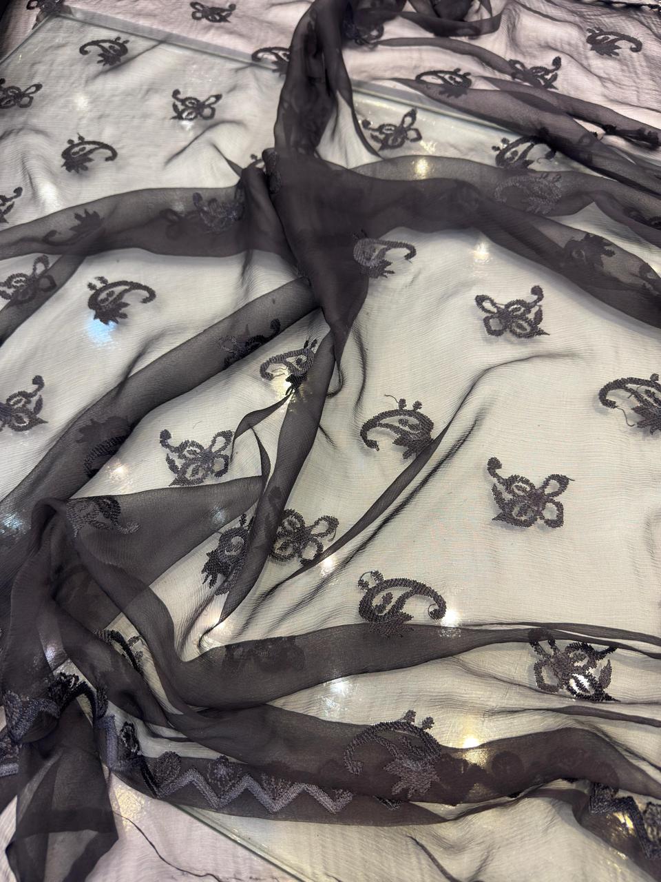 blank embroidery shirt and dupatta
