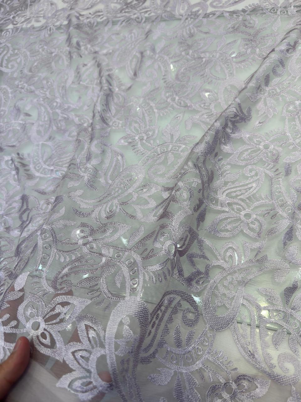 Lavender embroidery shirt and dupatta