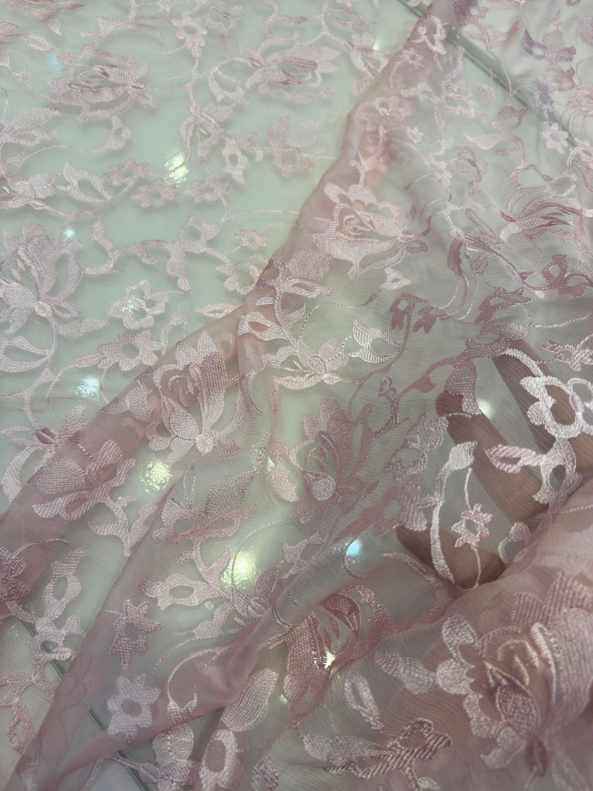 Baby pink emboridery duapatta and shirt